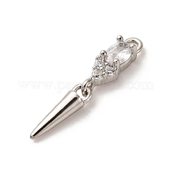 Brass Micro Pave Cubic Zirconia Pendants&nbsp;KK-I276-11P-01