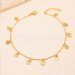 Elegant Vintage Brass Love Heart Tassel Anklets for Women&nbsp;RY0990