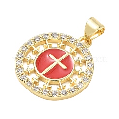 Religion Cross Brass Micro Pave Clear Cubic Zirconia Pendants&nbsp;CU-CBA83A6-03E-G
