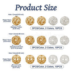 30Pcs 6 Style Brass Beads&nbsp;KK-TA0001-24