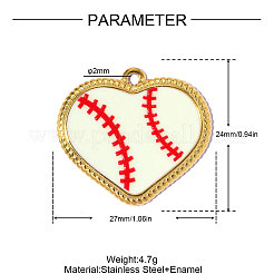 304 Stainless Steel Enamel Pendants&nbsp;STAS-OY017-92G