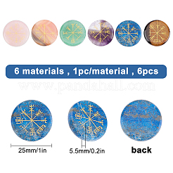 6Pcs 6 Style Natural Mixed Gemstone Cabochons&nbsp;G-SC0001-72