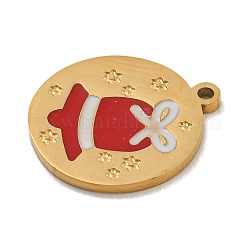 Christmas Theme 304 Stainless Steel Enamel Charms&nbsp;STAS-Z093-02E