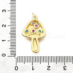 Brass Micro Pave Cubic Zirconia Pendants&nbsp;KK-F896-03G