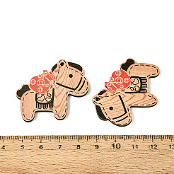 Printed Wooden Pendants&nbsp;WOOD-T033-01B