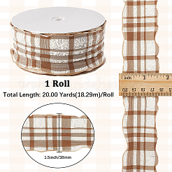 1 Roll Polyester Ruffled Ribbon&nbsp;SRIB-CY0001-14F