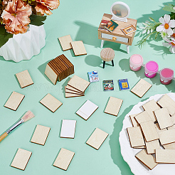 50Pcs Self-adhesive Wood Blank Mini Book&nbsp;DIY-PH0036-06