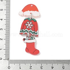 Christmas Printed Acrylic Big Pendants&nbsp;LS-MACR-F086-03A