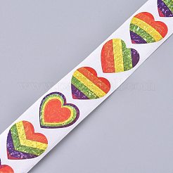 Heart Shaped Stickers Roll&nbsp;LS-DIY-K027-A01