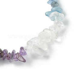 Natural Quartz Crystal & Lapis Lazuli & Apatite & Amethyst & Dyed Howlite Chip Beaded Stretch Bracelets for Women&nbsp;BJEW-JB10817