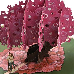 Rectangle 3D Pop Up Paper Greeting Card&nbsp;AJEW-F064-01B