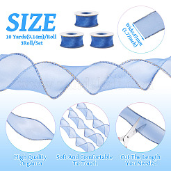 3 Rolls Polyester Organza Ribbons&nbsp;SRIB-TA0001-26A