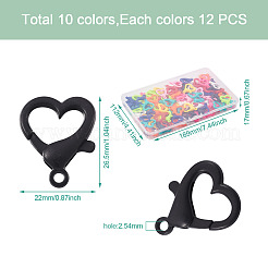 120Pcs 10 Colors Plastic Lobster Claw Clasps&nbsp;KY-YS0001-05