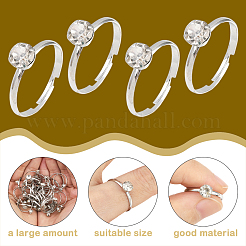 40Pcs Adjustable Alloy Rhinestone Finger Rings for Women&nbsp;RJEW-SP0001-02P