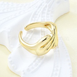 Brass Cuff Rings for Women&nbsp;RJEW-G347-07G