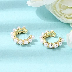 Brass Micro Pave Cubic Zirconia Cuff Earrings&nbsp;CU-CBAE7DF-34G