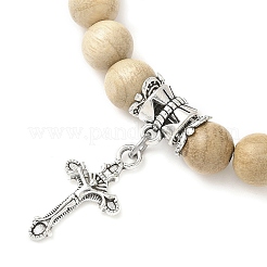 Cross Alloy Charm Bracelets&nbsp;BJEW-JB12357-03