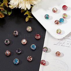 40Pcs 10 Colors Handmade Gold Sand Lampwork Beads&nbsp;LAMP-CA0001-06