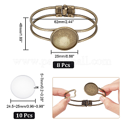 DIY Blank Dome Bangle Making Kit&nbsp;DIY-NB0008-11