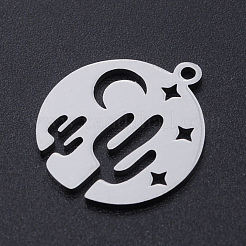 Non-Tarnish 201 Stainless Steel Laser Cut Pendants&nbsp;STAS-S105-T969-1