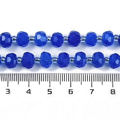Natural Blue Agate(Dyed & Heated) Beads Strands&nbsp;G-H057-A14-02
