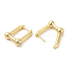Rack Plating Brass Rectangle Hoop Earrings&nbsp;EJEW-D064-01G