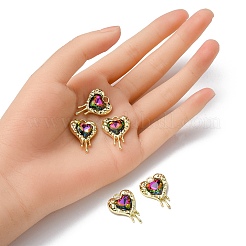 Rack Plating Alloy Glass Pendants&nbsp;FIND-YW0001-86A