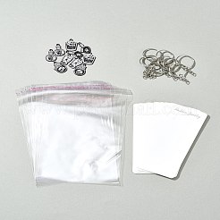 DIY Halloween Theme Alloy Enamel Skull Pendant Keychain Making Kits&nbsp;DIY-FS0007-14