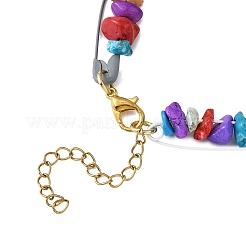 Synthetic Turquoise Chip Beaded Bracelets for Women&nbsp;BJEW-JB12783