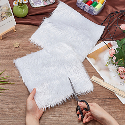 Faux Rabbit Fur Polyester Fabric&nbsp;DIY-WH0504-258D