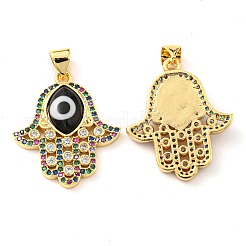 Brass Cubic Zirconia Pendants&nbsp;KK-K338-02G-03