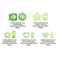 200Pcs 5 Styles Transparent Acrylic Beads&nbsp;TACR-FS0001-54B