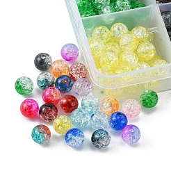420Pcs 15 Colors Transparent Crackle Acrylic Beads&nbsp;CACR-FS0001-01
