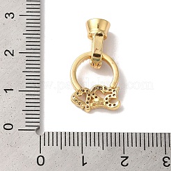 Brass Micro Pave Cubic Zirconia Fold Over Clasps&nbsp;KK-B098-01G
