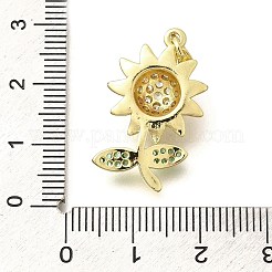 Rack Plating Brass Micro Pave Cubic Zirconia Pendants&nbsp;KK-M309-30G-02