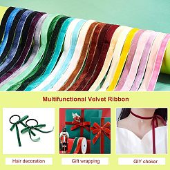 60 Yards Single Face Velvet Ribbon&nbsp;OCOR-WH0071-02
