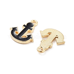 Light Gold Plated Alloy Enamel Charms&nbsp;ENAM-M219-07KCG-02