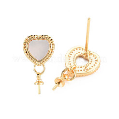 Rack Plating Brass Stud Earring Findings&nbsp;KK-N233-186