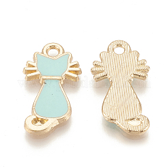 Alloy Enamel Kitten Pendants&nbsp;LS-ENAM-S115-038B