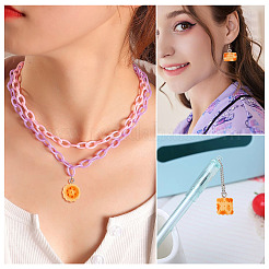 42Pcs 14 Styles Simulated Bread Resin Pendants&nbsp;FIND-TA0008-49