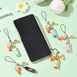 5Pcs Resin Mobile Straps&nbsp;HJEW-YW00291