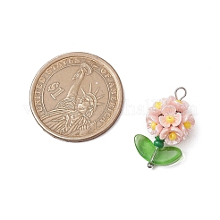 Glass Seed Beaded Flower Pendants&nbsp;PALLOY-MZ00521-01