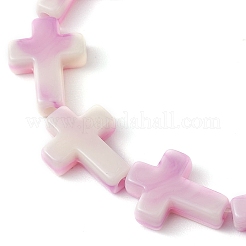 7Pcs 7 Colors Cross Acrylic Beads Stretch Bracelets for Women Men&nbsp;BJEW-JB11434