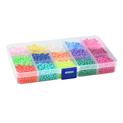 120G 15 Colors Opaque Acrylic Beads&nbsp;SACR-FS0001-28