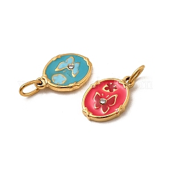304 Stainless Steel Enamel with Rhinestone Pendants&nbsp;STAS-Z157-02G