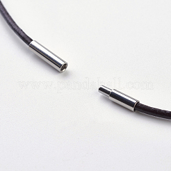 Cowhide Leather Cord Necklace Making&nbsp;MAK-G003-04A