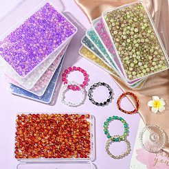 400Pcs 4 Styles Spray Painted Crackle Glass Beads&nbsp;CCG-YW0001-20A