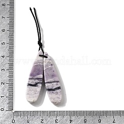 Natural Purple Malachite Pendants&nbsp;G-L617-G04-10x40mm