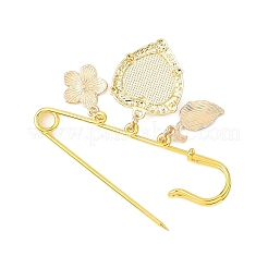 3Pcs Flower Alloy Enamel Charm Kilt Pins&nbsp;JEWB-BR00198