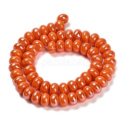 Glazed Porcelain Rondelle Beads&nbsp;PORC-Q001-01A